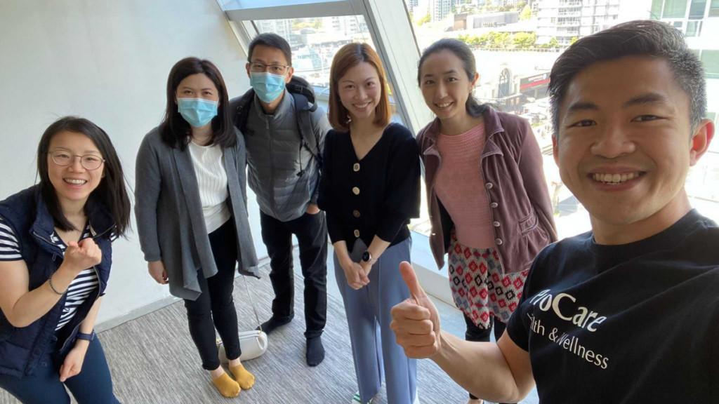 Fandy Ting with Richmond Cantonese-speaking health professionals